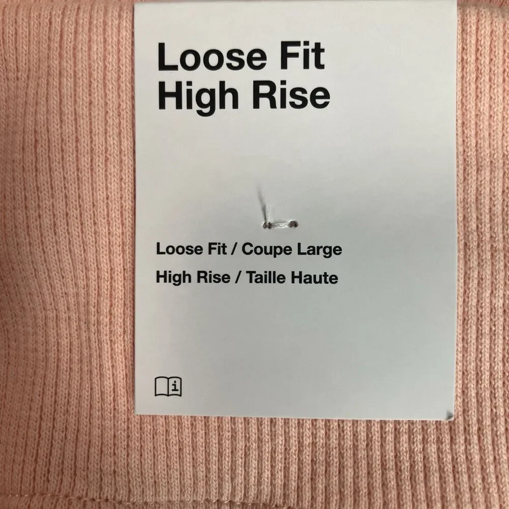 Nike‎ Shorts Womens XL Peach High Rise Loose Fit Fleece Drawstring DQ5717-800
